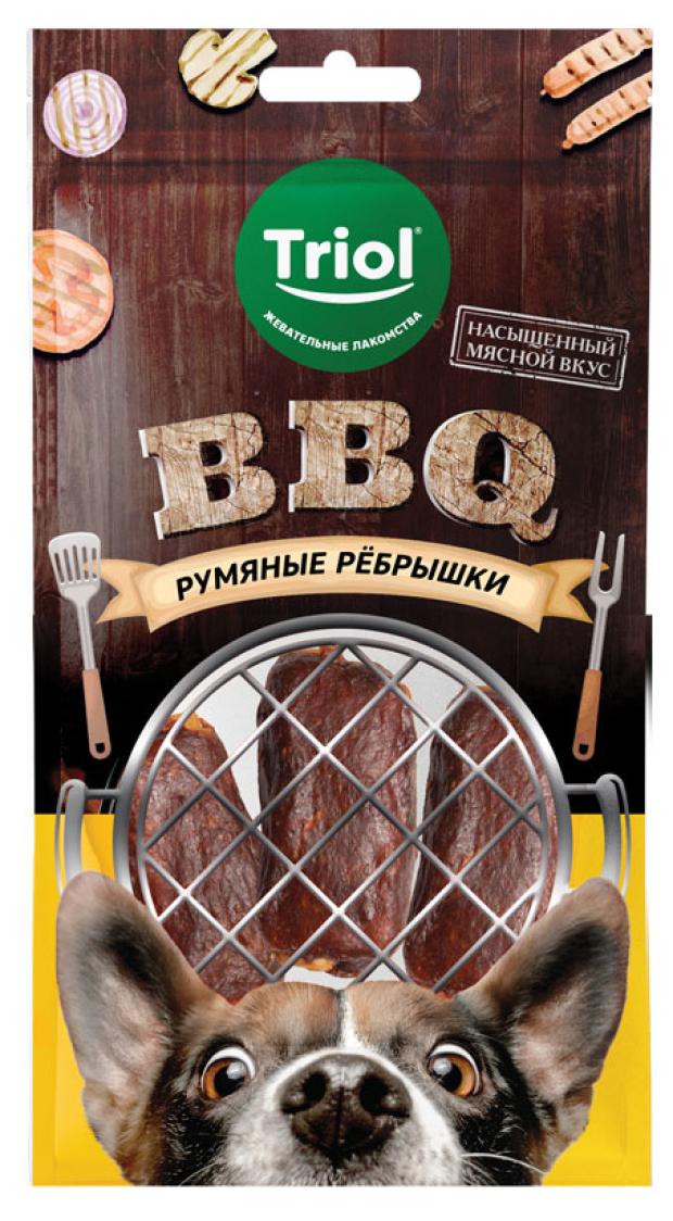 Лакомство для собак Triol румяные ребрышки BBQ, 100 г