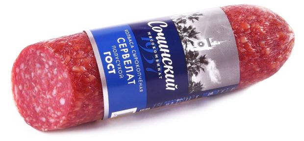 Колбаса сырокопченая Сочинский мясокомбинат Сервелат полусухой, 260 г