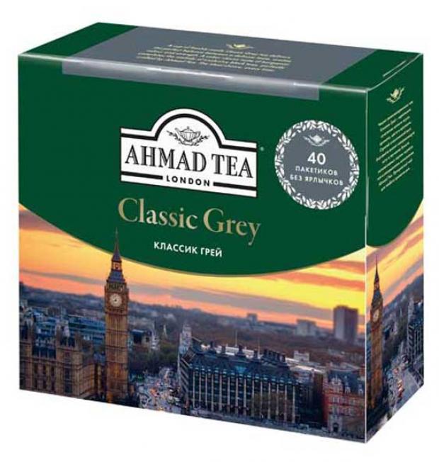 Чай черный Ahmad Tea Эрл Грей с бергамотом в пакетиках, 40х2 г чай чёрный ahmad tea raspberry indulegence 25×1 5 г