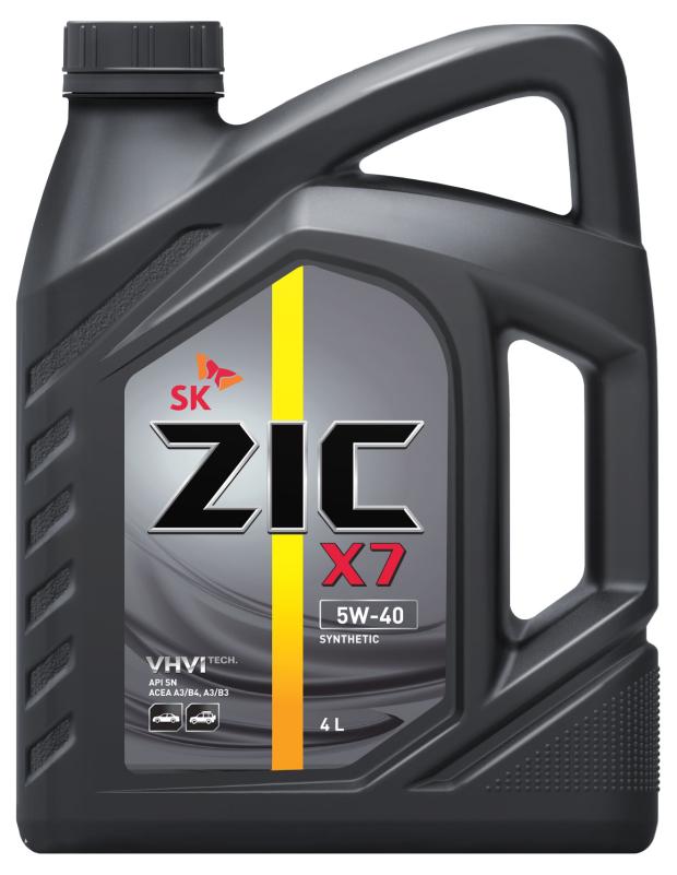 Масло синтетическое ZIC X7 5W-40, 4 л