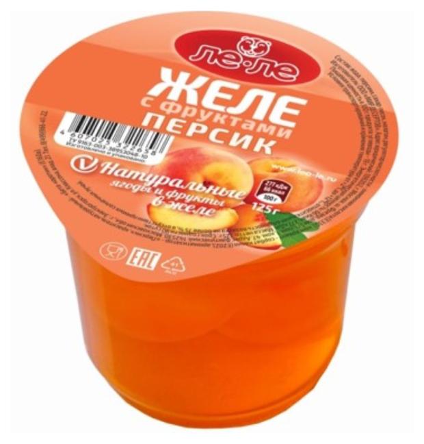 Желе ЛЕоЛЕ с персиком, 125 г