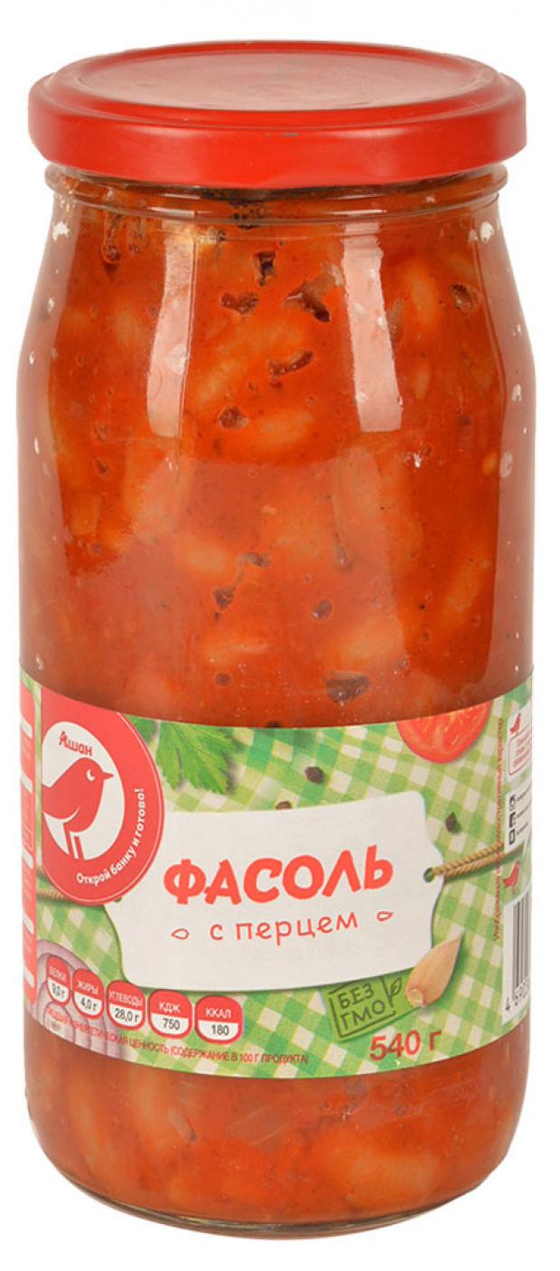 

Фасоль пикантная с перцем АШАН, 540 г