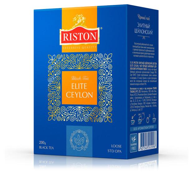 

Чай черный RISTON листовой Элит цейлон, 200 г