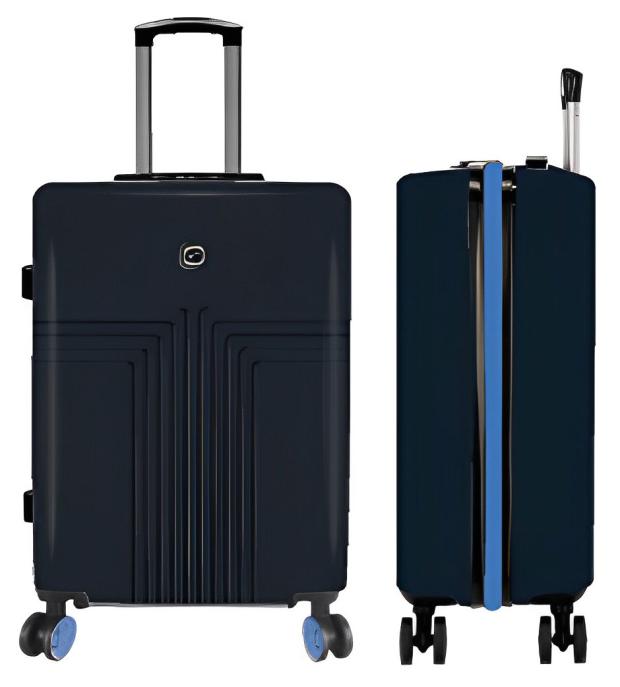 

Чемодан Airport жесткий синий 22х34х50 см, р S