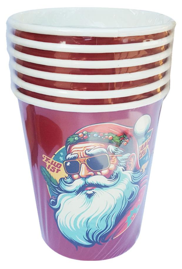 

Стаканы одноразовые бумажные Christmas, 250 мл х 6 шт