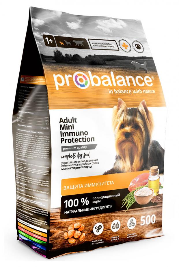 

Сухой корм для собак мелких пород Probalance Immuno Adult Mini, 500 г