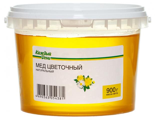 Мед цветочный Каждый день натуральный, 900 г