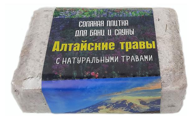 Cоляная плитка OBSI для бани и сауны с алтайскими травами, 1,3 кг