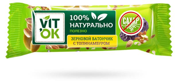 Батончик неглазированная VITok с топинамбуром 30 г 43₽
