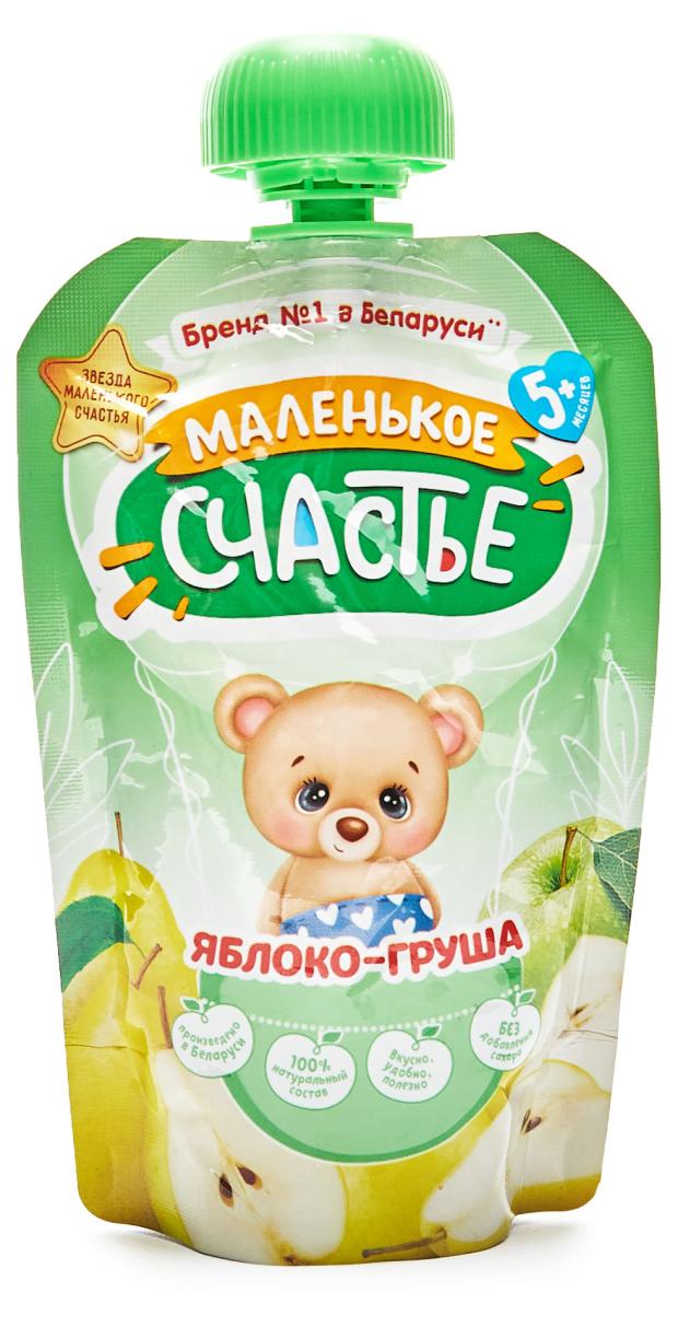 

Пюре фруктовое Маленькое счастье яблоко груша с 5 мес., 90 г