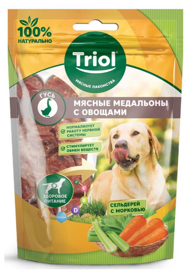 

Лакомство для собак Triol мясные медальоны гусь с сельдереем и морковью, 70 г
