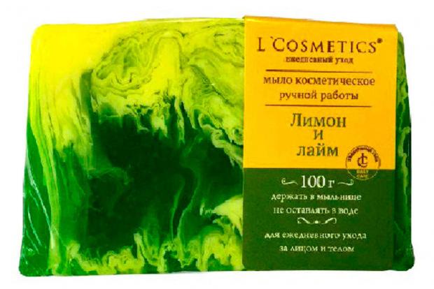 

Мыло косметическое L'Cosmetics Лимон и лайм ручная работа, 100 г