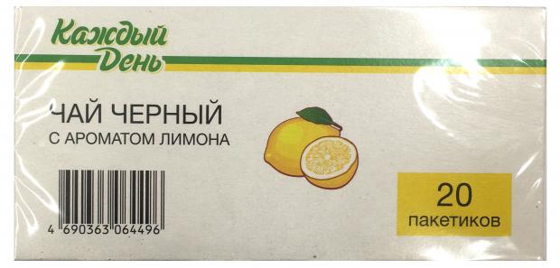 

Чай черный «Каждый День» лимоном, 20x1,5 г