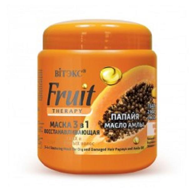 

Маска для сухих и поврежденных волос Витэкс Fruit Therapy 3 в 1 Восстанавливающая Папайя и Масло амлы, 450 мл
