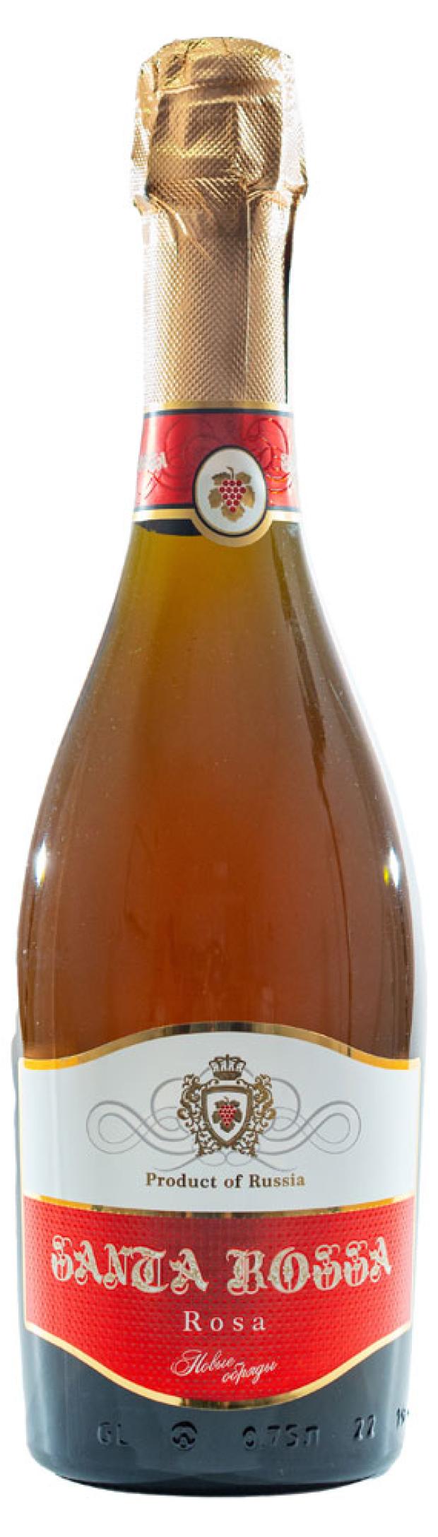 Плодовый алкогольный продукт Новые Обряды Santa Rossa Rosa газированный розовый полусладкий Россия, 0,75 л