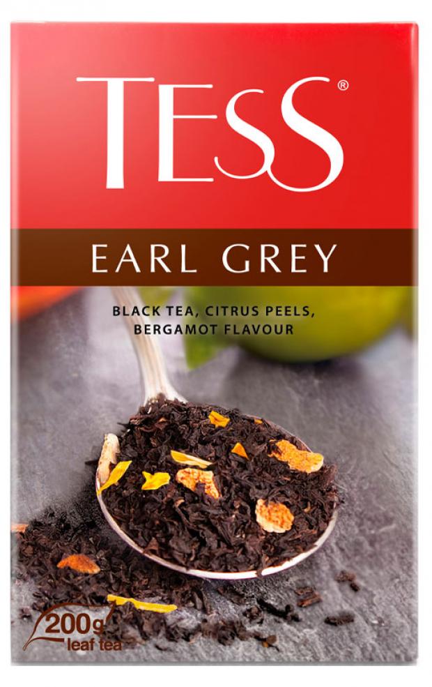 Чай черный Tess Earl Grey листовой, 200 г