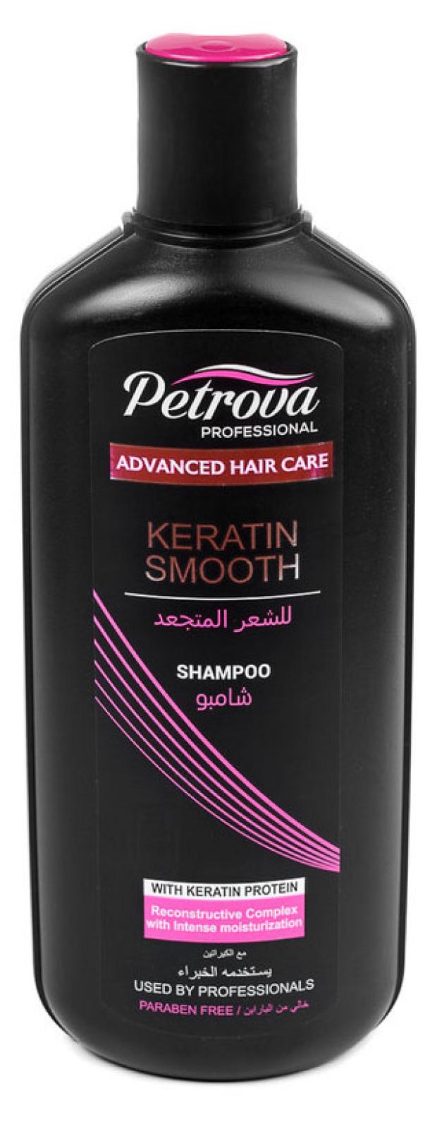 Шампунь Petrova Аdvanced hair care-keratin smooth Кератиновая гладкость, 400 мл