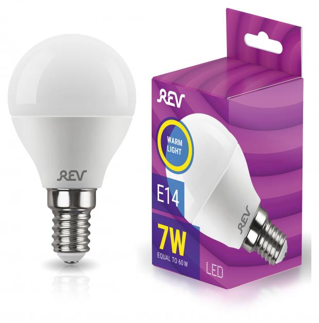 Лампа светодиодная Rev LED E14 7Вт 220V 2700К лампа светодиодная rev led е14 5вт 220v 2700к