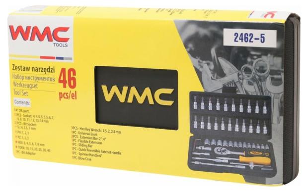 

Набор инструментов WMC 2462-5 в кейсе, 46 предметов