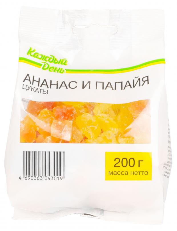 

Цукаты Каждый день папайя ананас сушеный, 200 г