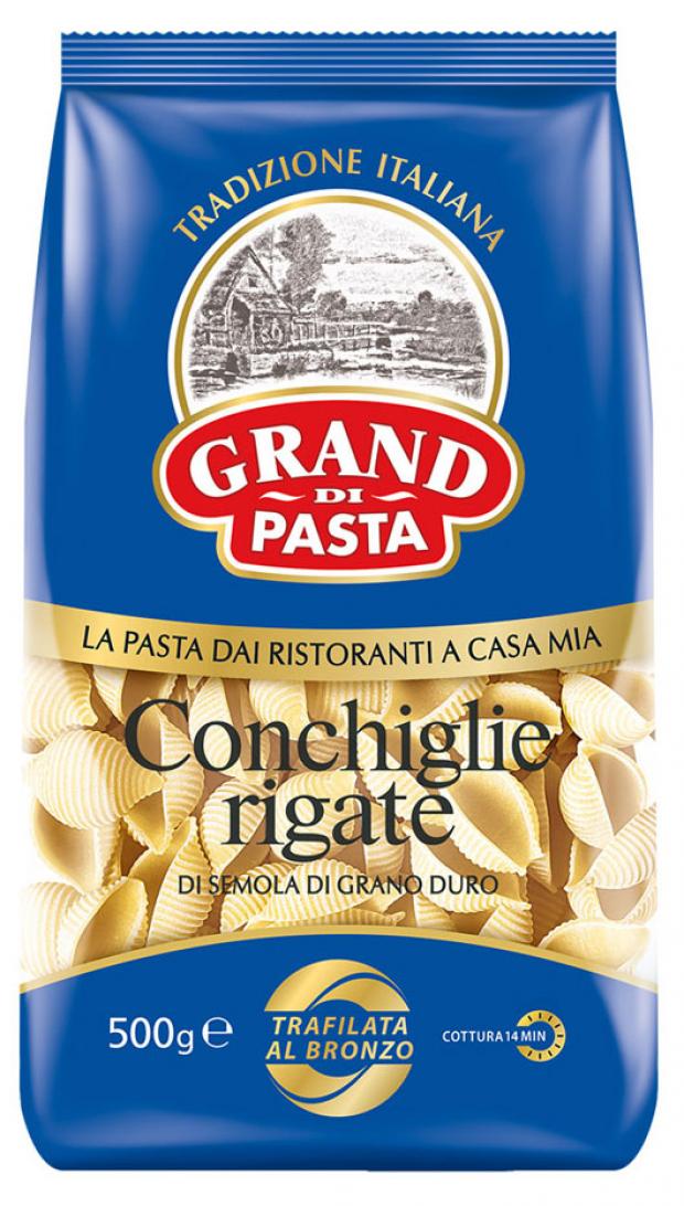Макаронные изделия Grand Di Pasta Conchiglie Rigate 500 г 114₽