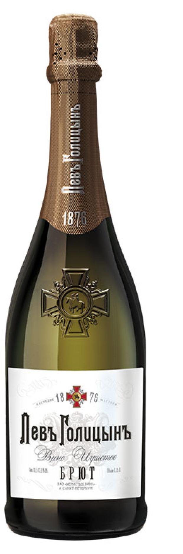 Игристое вино Левъ Голицынъ белое брют Россия, 0,75 л