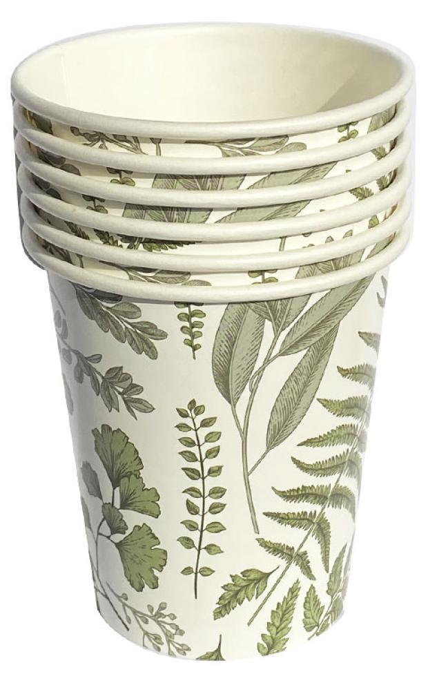 

Стакан одноразовый бумажный 250мл зеленые травы, 6 шт