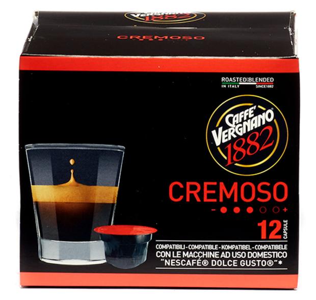 кофе в зернах caffe vergnano 1882 aroma mio soave 1000 г Кофе в капсулах Caffe Vergnano Dolce Gusto Cremoso, 12 капсул