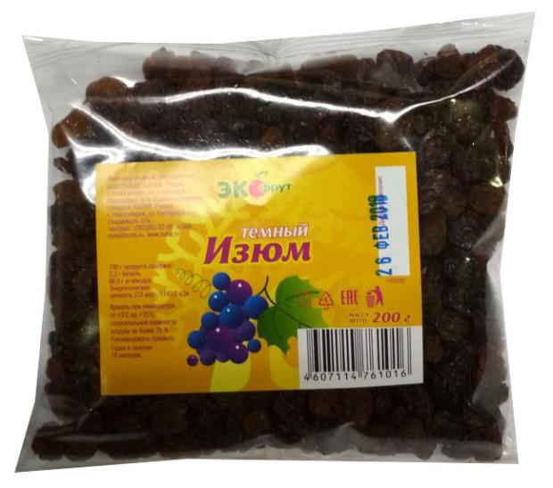 Изюм Экофрут темный, 200 г