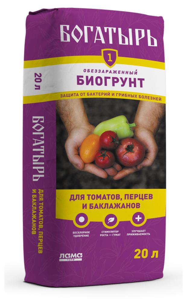 

Биогрунт Богатырь Для томатов перца и баклажанов, 20 л