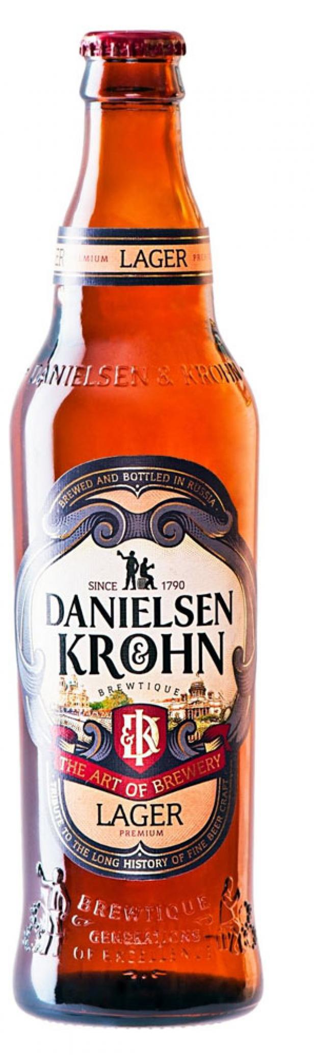 Пиво Daniеlsen&Krohn lager светлое фильтрованное 4,2%, 500 мл