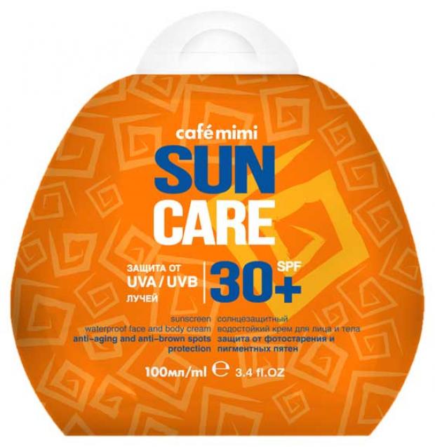 

Крем солнцезащитный для лица и тела Cafemimi водостойкий SPF 30+, 100 мл