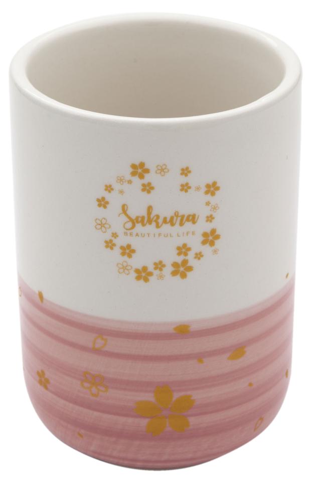 

Стакан Sakura доломит белый розовый, 7х10 см