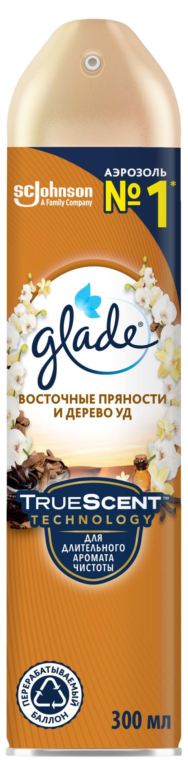 Аэрозоль Glade восточные пряности и дерево уд, 300 мл ароматы для дома glade аэрозоль восточные пряности и дерево уд