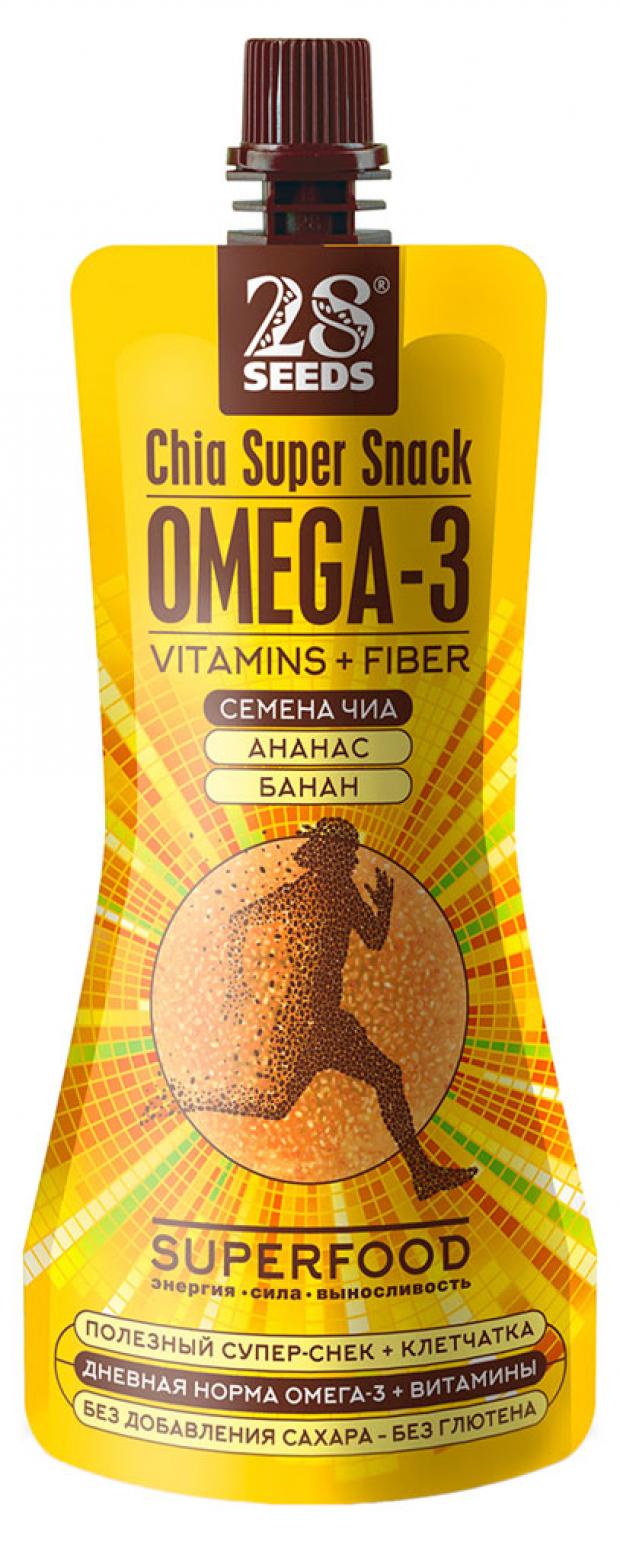 

Супер-снек Чиа Омега-3 "Ананас+Банан 28 Seed, 150 г