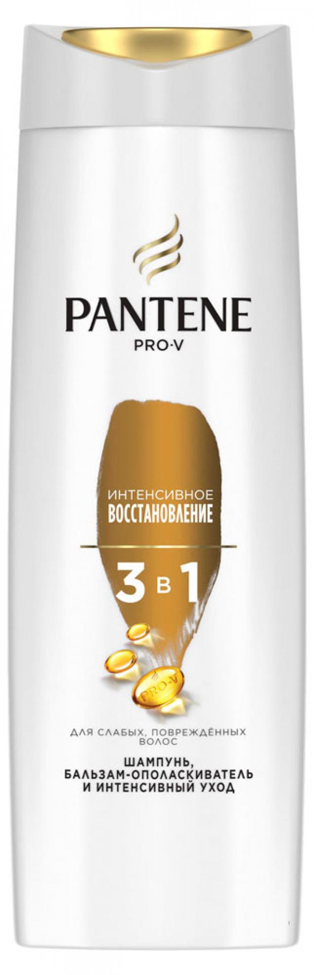 

Шампунь для волос Pantene Уход 3 в 1 Интенсивное восстановление, 360 мл