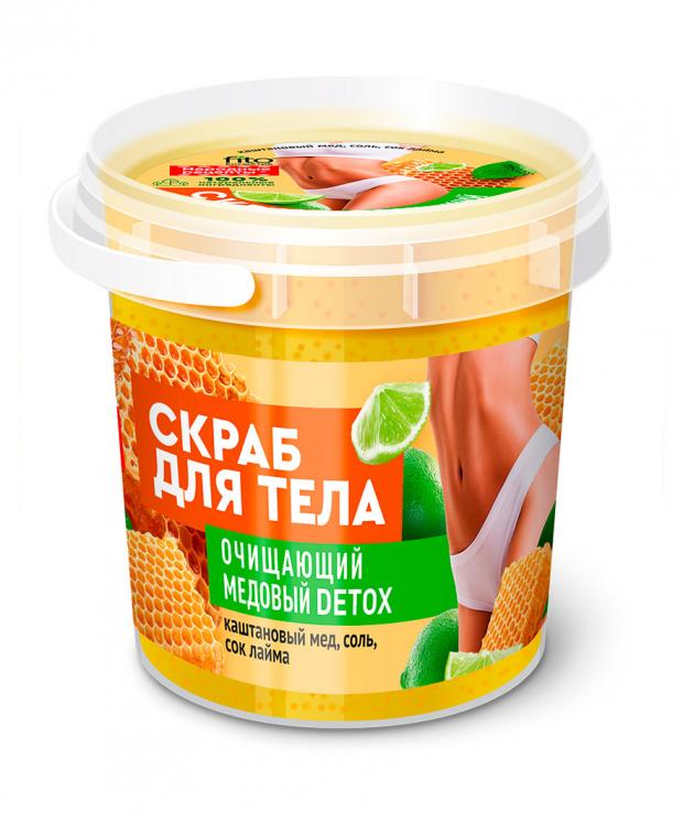 Скраб для тела Народные рецепты Organic Очищающий Detox медовый, 155 мл