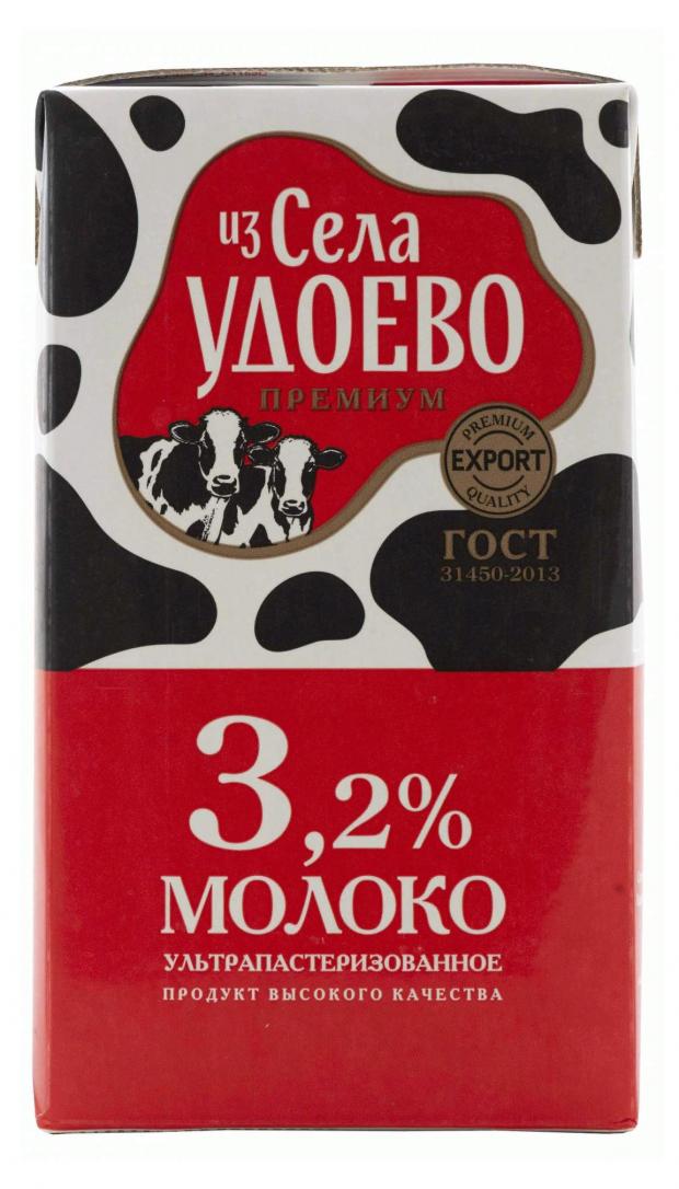 Молоко питьевое Из села Удоево ультрапастеризованное 3,2% БЗМЖ, 1 л