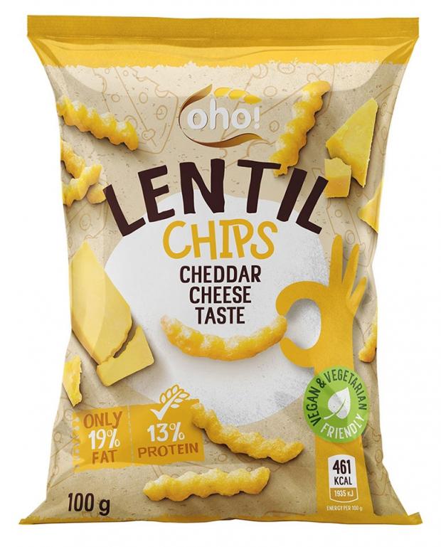 

Чипсы Oho! Lentil из красной чечевицы со вкусом сыра чеддер, 100 г