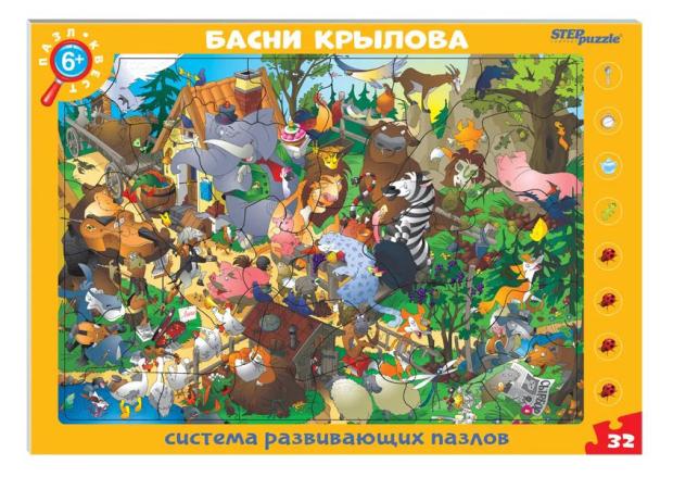 Пазл-квест развивающий Step Puzzle Басни Крылова