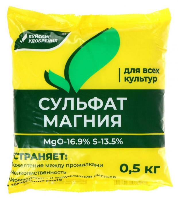 

Удобрение для всех культур Буйские удобрения Сульфат магния, 500 г