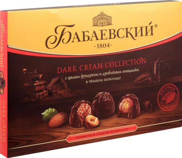 Набор конфет Бабаевский Dark Cream орехи и темный шоколад, 200 г