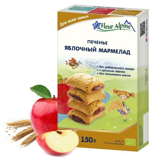

Печенье Fleur Alpine Яблочный мармелад для всей семьи, 150 г