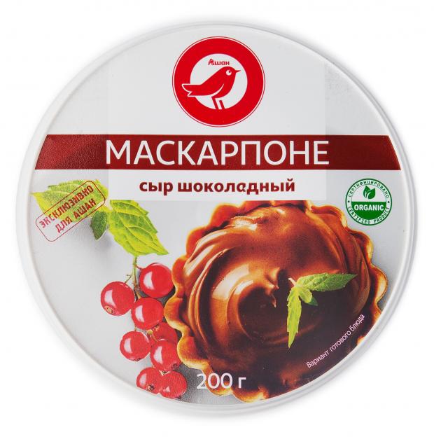 

Сыр АШАН Маскарпоне шоколадный, 200 г