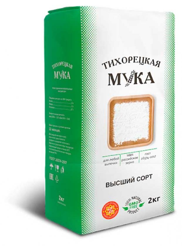 Мука пшеничная Тихорецкая хлебопекарная, 2 кг