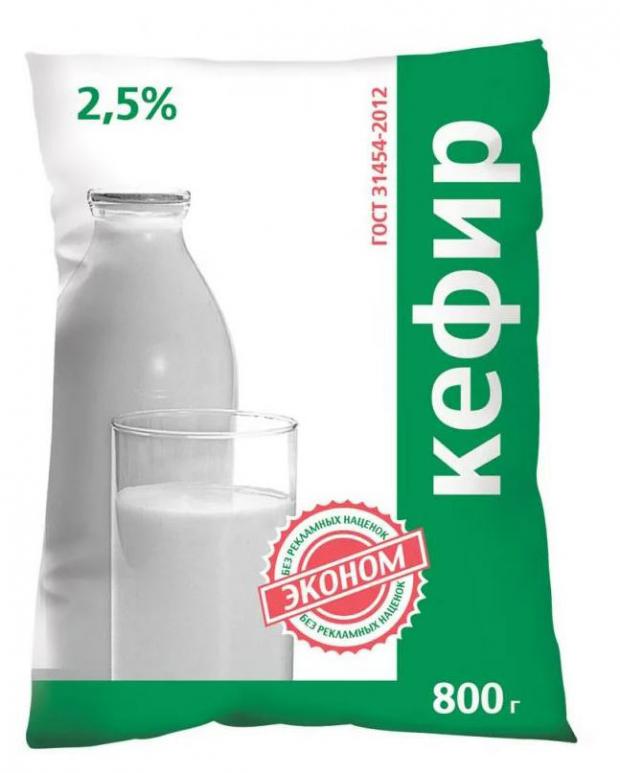 Кефир Молочный Родник Эконом 2,5% ЗМЖ, 800 мл