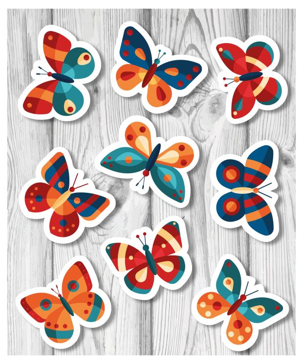 Наклейки Arte Nuevo для украшения подарков 20х24 см 1 лист 59₽