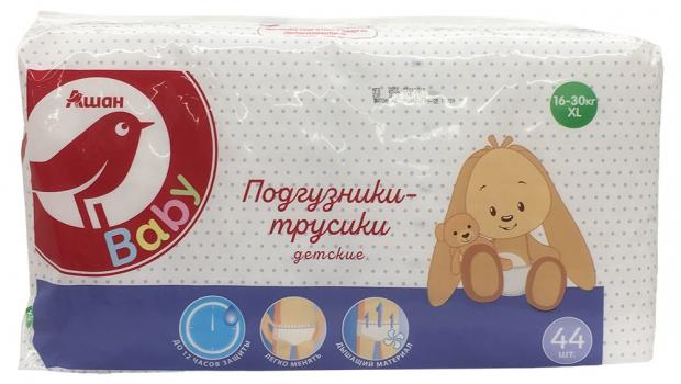 

Трусики-подгузники АШАН XL (16-30 кг) 6 размер, 44 шт