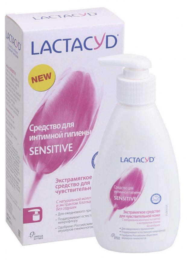 Средство для интимной гигиены Lactacyd для чувствительной кожи, 200 мл lactacyd средство для интимной гигиены lactacyd sensitive 200мл 1 шт