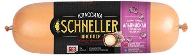 Колбаса вареная Schneller Альпийская с топленым молоком, 500 г